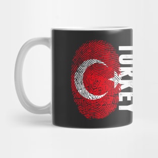 Turkey Flag Fingerprint My Story DNA Turkish Mug